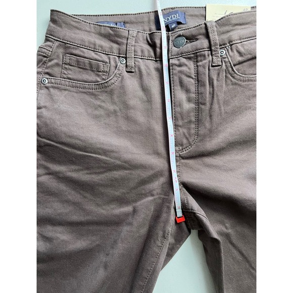 NYDJ High Rise Billie Mini Bootcut Jean - Coffee Bean NWT SIZE 4 PETITE - Picture 7 of 9